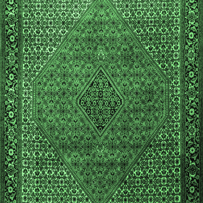 Machine Washable Persian Emerald Green Traditional Area Rugs, wshtr1566emgrn