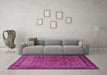 Machine Washable Persian Pink Traditional Rug in a Living Room, wshtr1566pnk