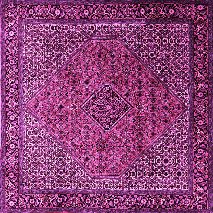 Square Machine Washable Persian Pink Traditional Rug, wshtr1566pnk