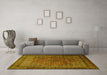 Machine Washable Persian Yellow Traditional Rug in a Living Room, wshtr1566yw