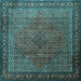 Square Persian Light Blue Traditional Rug, tr1566lblu