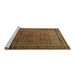 Sideview of Machine Washable Persian Brown Traditional Rug, wshtr1566brn