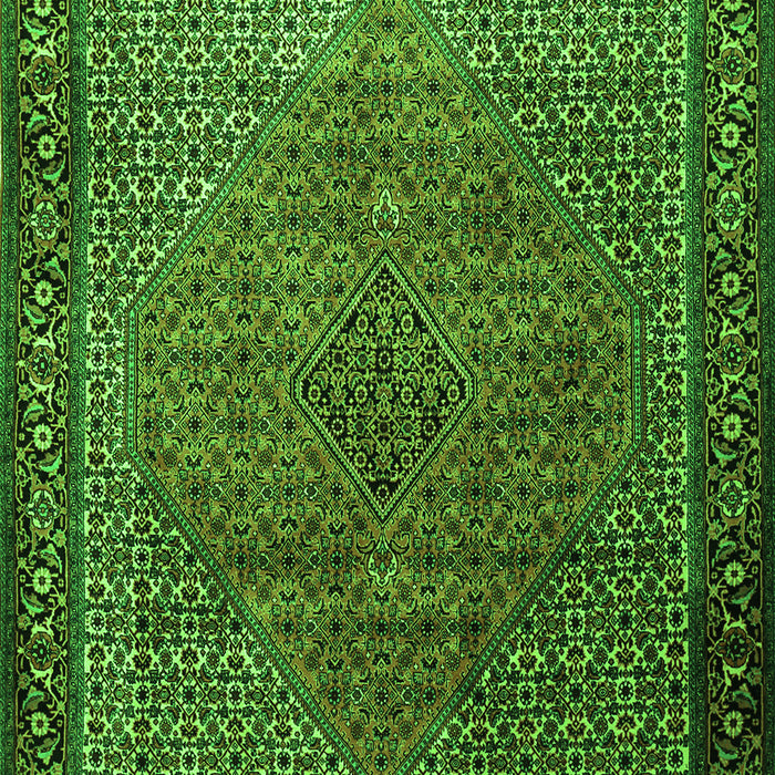 Serging Thickness of Machine Washable Persian Green Traditional Area Rugs, wshtr1566grn