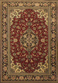 Medallion Brown Traditional Rug, tr1567brn