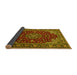 Sideview of Medallion Yellow Traditional Rug, tr1567yw