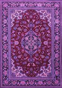 Medallion Purple Traditional Rug, tr1567pur