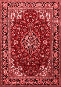 Medallion Red Traditional Rug, tr1567red