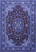 Medallion Blue Traditional Rug, tr1567blu