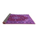 Sideview of Medallion Purple Traditional Rug, tr1567pur
