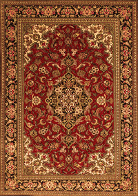 Medallion Orange Traditional Rug, tr1567org