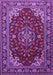 Machine Washable Medallion Purple Traditional Area Rugs, wshtr1567pur