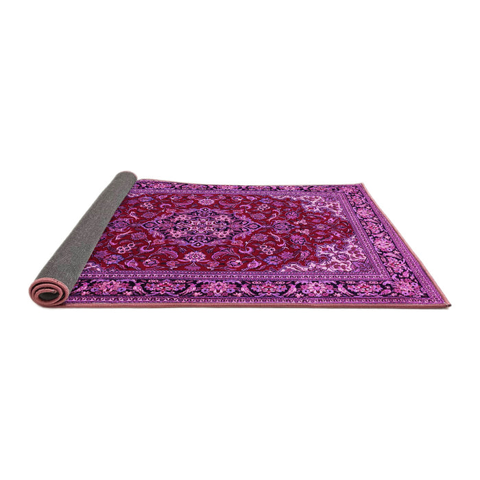 Sideview of Medallion Pink Traditional Rug, tr1567pnk