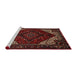 Sideview of Machine Washable Traditional Brown Rug, wshtr1568