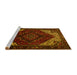 Sideview of Machine Washable Persian Yellow Traditional Rug, wshtr1568yw