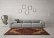 Machine Washable Persian Brown Traditional Rug in a Living Room,, wshtr1568brn