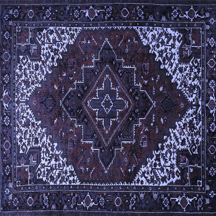 Square Persian Blue Traditional Rug, tr1568blu