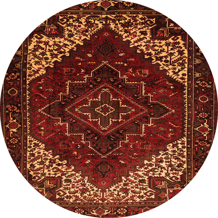 Square Persian Orange Traditional Rug, tr1568org