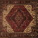 Square Persian Brown Traditional Rug, tr1568brn