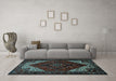 Machine Washable Persian Light Blue Traditional Rug in a Living Room, wshtr1568lblu