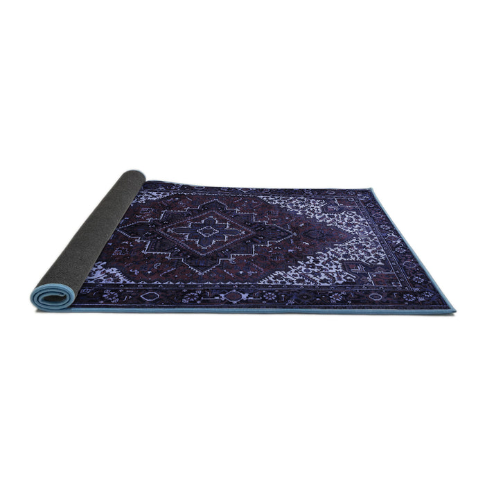 Sideview of Persian Blue Traditional Rug, tr1568blu