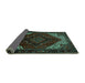 Sideview of Persian Turquoise Traditional Rug, tr1568turq