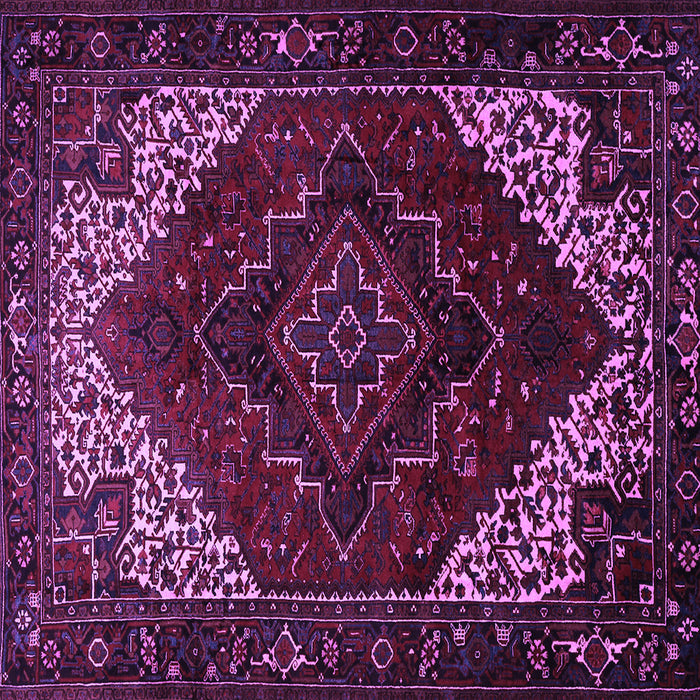 Square Persian Purple Traditional Rug, tr1568pur