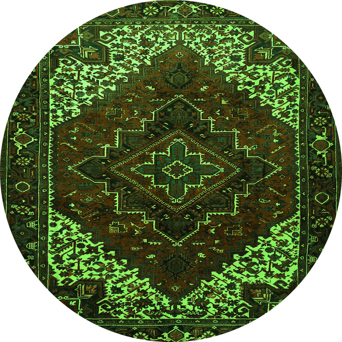 Machine Washable Persian Green Traditional Area Rugs, wshtr1568grn