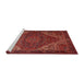 Sideview of Machine Washable Traditional Cherry Red Rug, wshtr1569