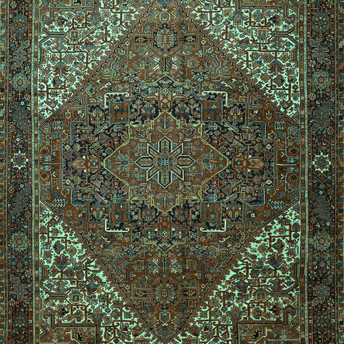 Machine Washable Persian Turquoise Traditional Area Rugs, wshtr1569turq