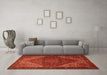 Machine Washable Persian Orange Traditional Area Rugs in a Living Room, wshtr1569org