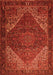 Serging Thickness of Machine Washable Persian Orange Traditional Area Rugs, wshtr1569org