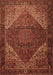 Machine Washable Persian Brown Traditional Rug, wshtr1569brn