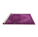 Sideview of Machine Washable Persian Purple Traditional Area Rugs, wshtr1569pur