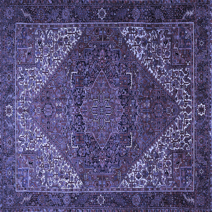 Square Persian Blue Traditional Rug, tr1569blu