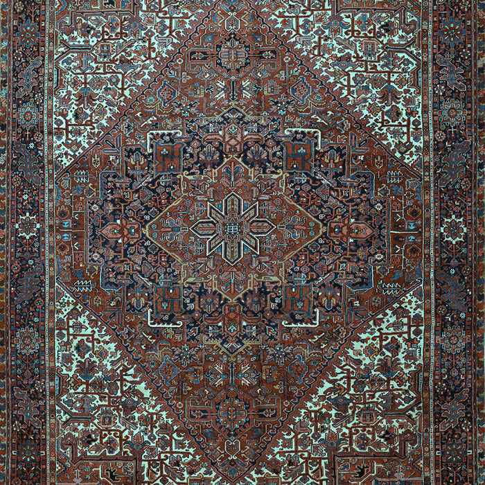 Machine Washable Persian Light Blue Traditional Rug, wshtr1569lblu