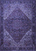 Machine Washable Persian Blue Traditional Rug, wshtr1569blu