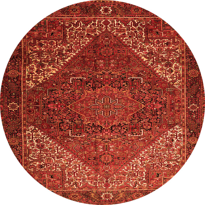 Square Persian Orange Traditional Rug, tr1569org