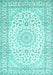 Medallion Turquoise Traditional Rug, tr156turq