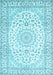 Medallion Light Blue Traditional Rug, tr156lblu