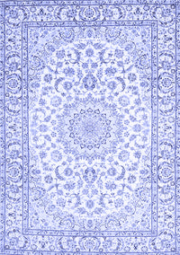 Medallion Blue Traditional Rug, tr156blu