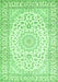 Serging Thickness of Machine Washable Medallion Green Traditional Area Rugs, wshtr156grn