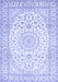 Medallion Blue Traditional Rug, tr156blu