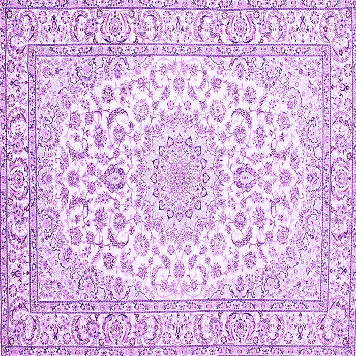 Square Medallion Purple Traditional Rug, tr156pur