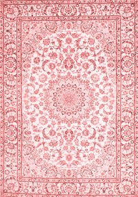 Medallion Red Traditional Rug, tr156red