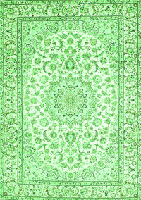 Medallion Green Traditional Rug, tr156grn