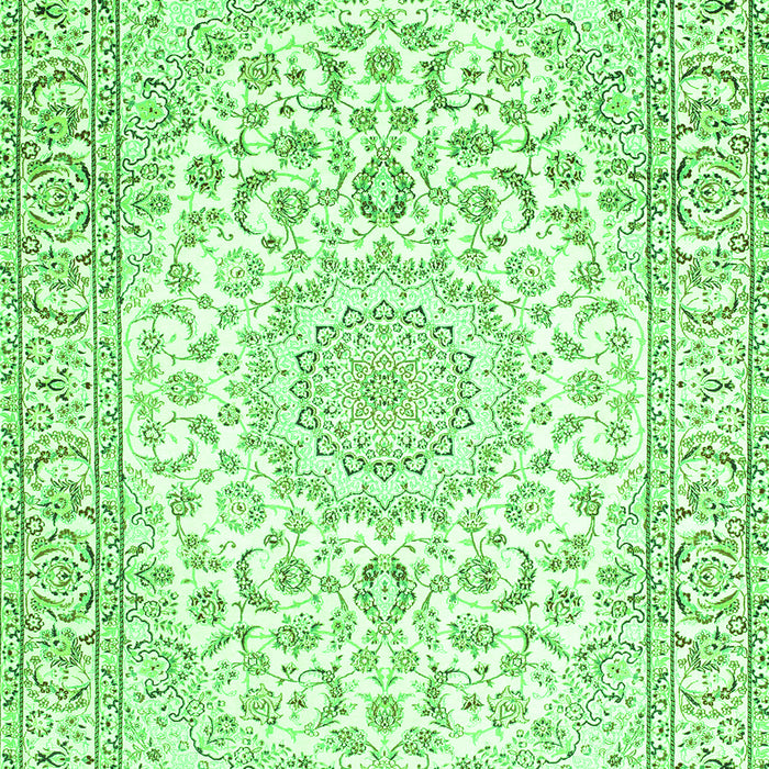 Medallion Green Traditional Rug, tr156grn