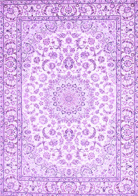 Medallion Purple Traditional Rug, tr156pur