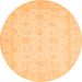 Square Oriental Orange Traditional Rug, tr1570org