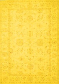 Oriental Yellow Traditional Rug, tr1570yw