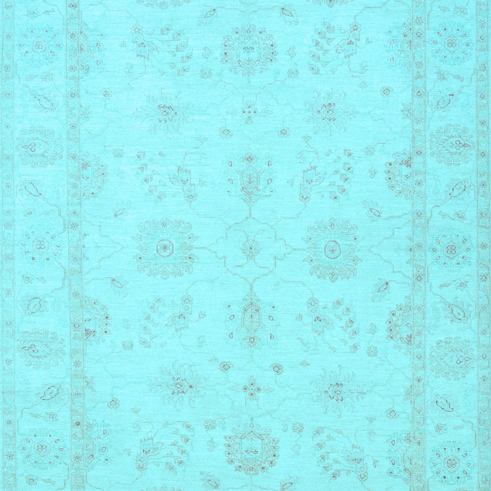Machine Washable Oriental Light Blue Traditional Rug, wshtr1570lblu